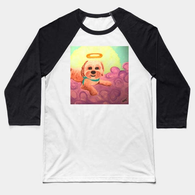 Biscuit the Morkie Baseball T-Shirt by AmandaAAnthony